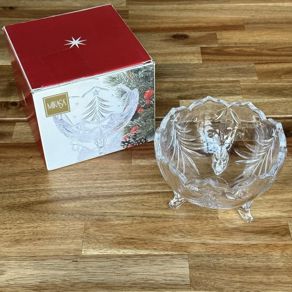 Mikasa Holiday Evergreen Footed Bowl 6